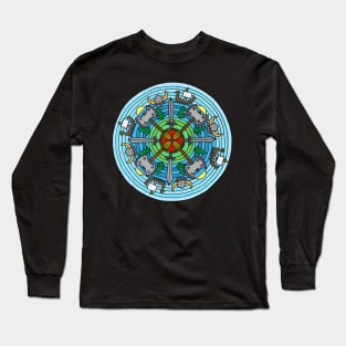 Viking Themed Mandala Long Sleeve T-Shirt